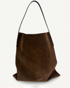 Large Slouch Pouch, Chocolate Suede