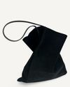 Large Slouch Pouch, Black Suede