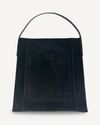 Large Slouch Pouch, Black Suede