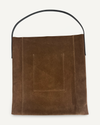 Large Slouch Pouch, Chocolate Suede