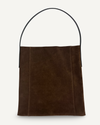 Medium Slouch Pouch, Chocolate Suede