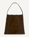 Medium Slouch Pouch, Chocolate Suede