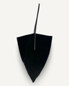 Medium Slouch Pouch, Black Suede