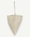 Medium Slouch Pouch, Cream Leather