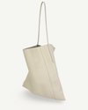 Medium Slouch Pouch, Cream Leather